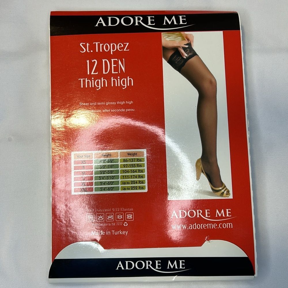 Adore Me St. Tropez Lace Thigh Highs Size Large NWT - Picture 3 of 5